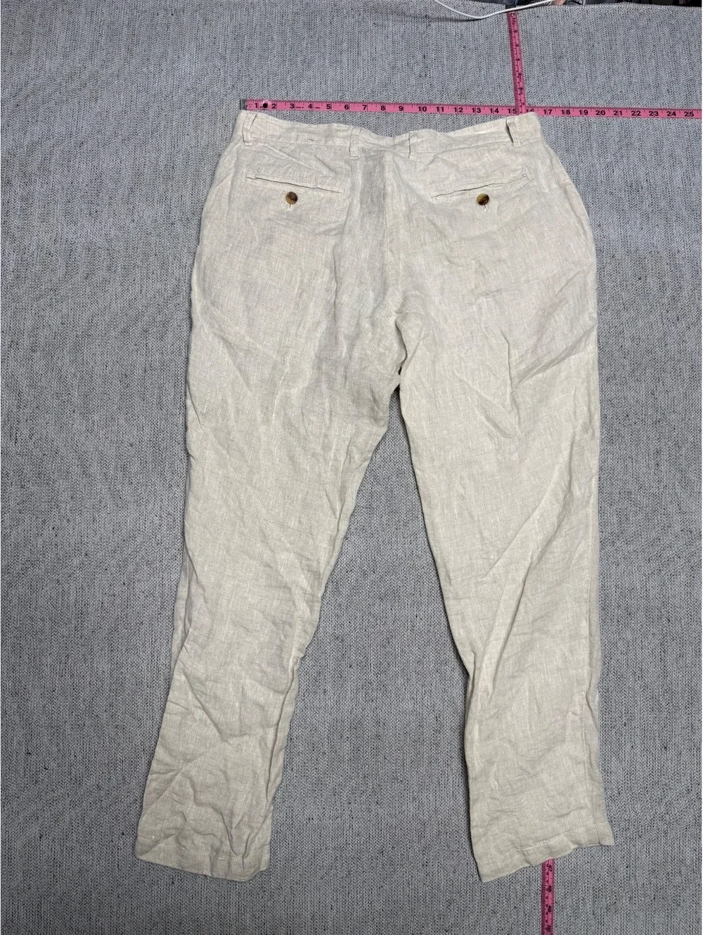 Club Room Mens Beige 100 Linen Pants 32x30 Luxury